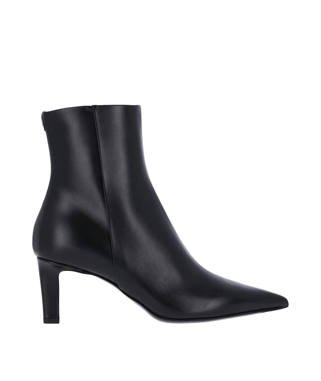JIMMY CHOO Черные кожаные ботильоны, фото 1