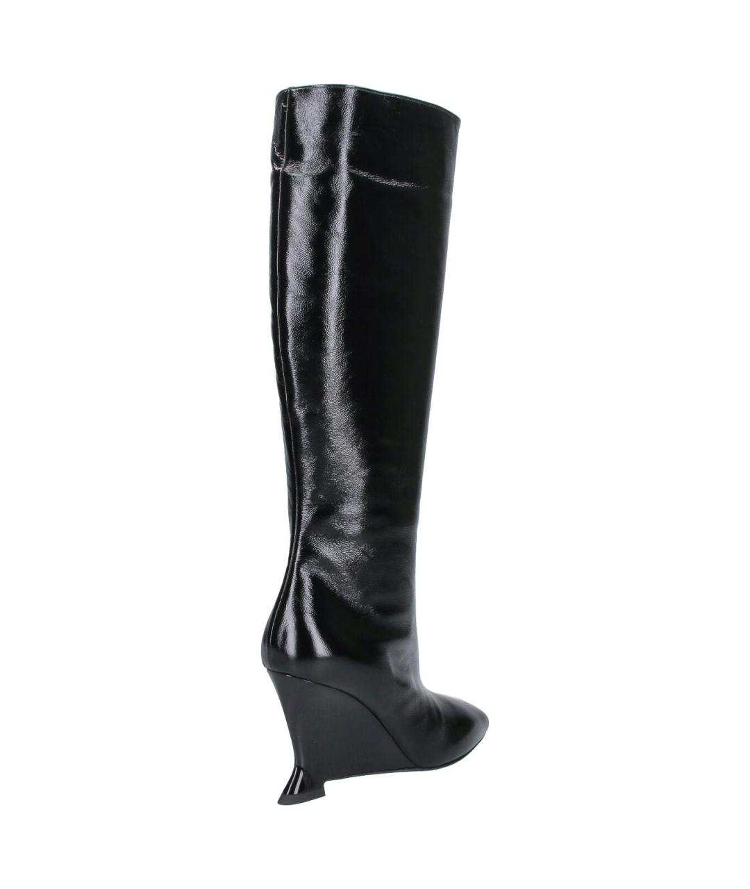 BALMAIN Черные кожаные сапоги, фото 4