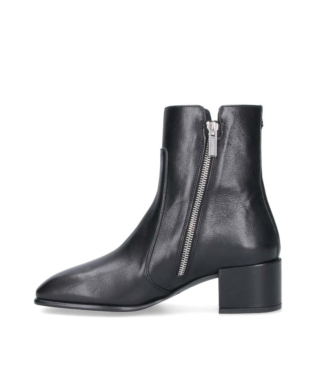JIMMY CHOO Черные кожаные ботильоны, фото 3