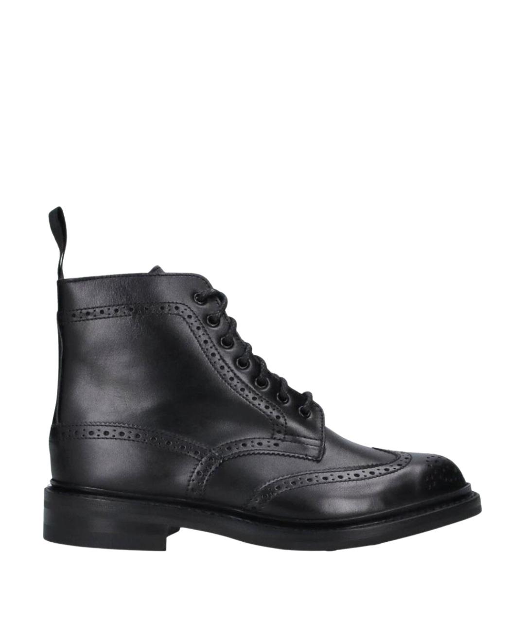TRICKER'S Черные кожаные ботинки, фото 1