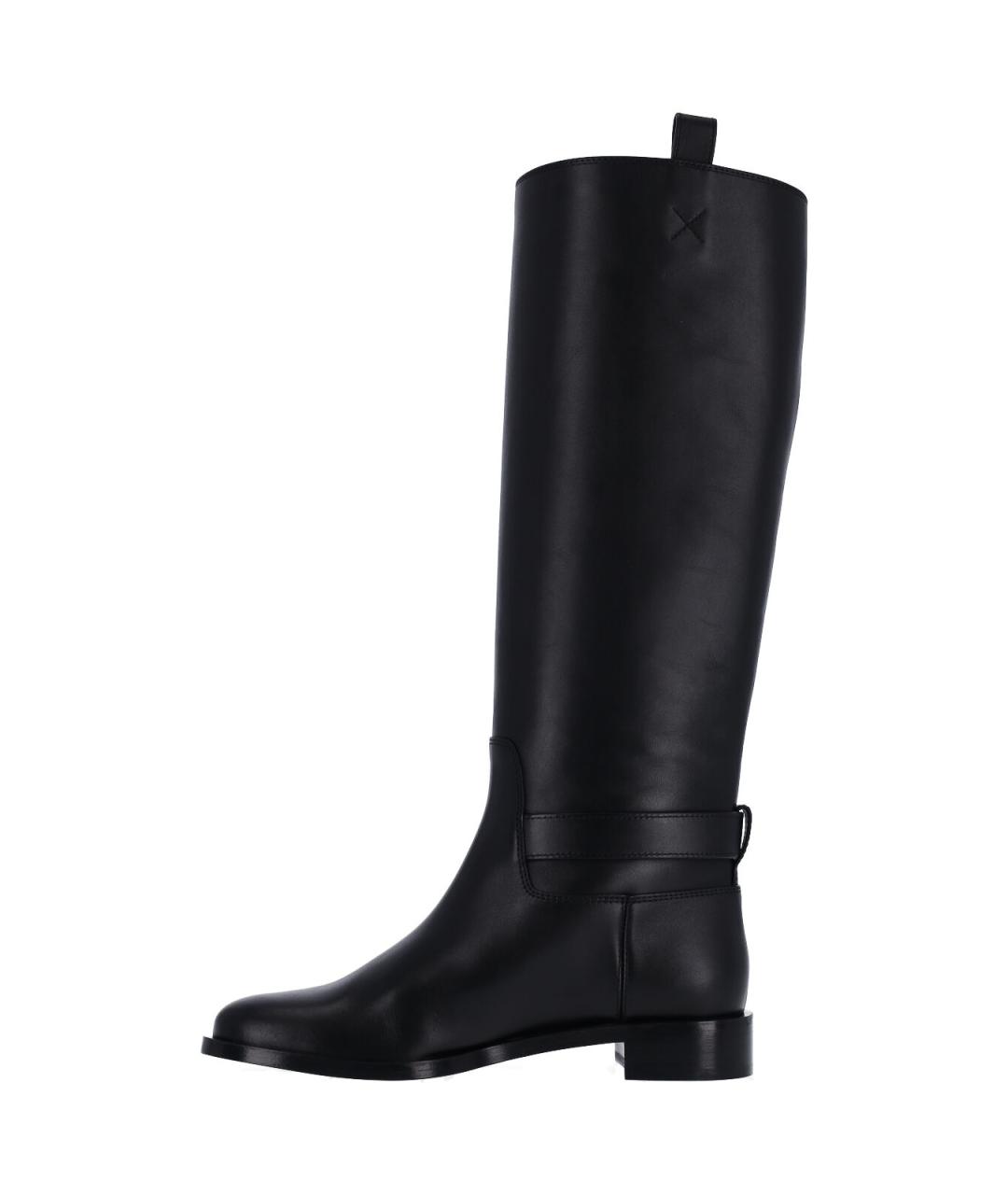 FERRAGAMO Черные кожаные сапоги, фото 3