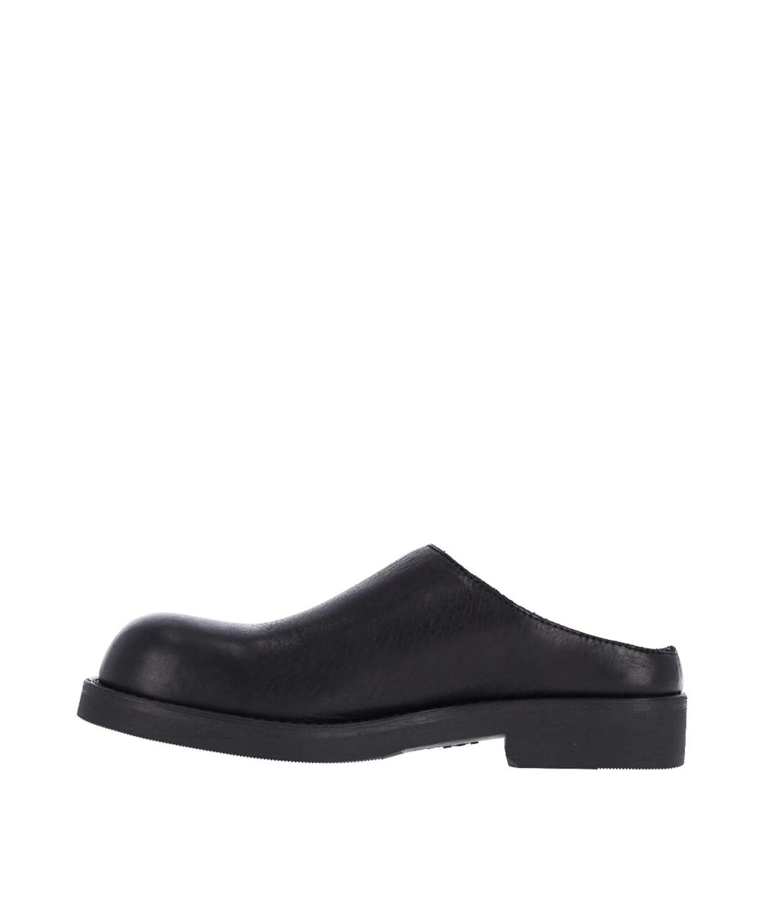 MM6 MAISON MARGIELA Черные кожаные сабо, фото 3