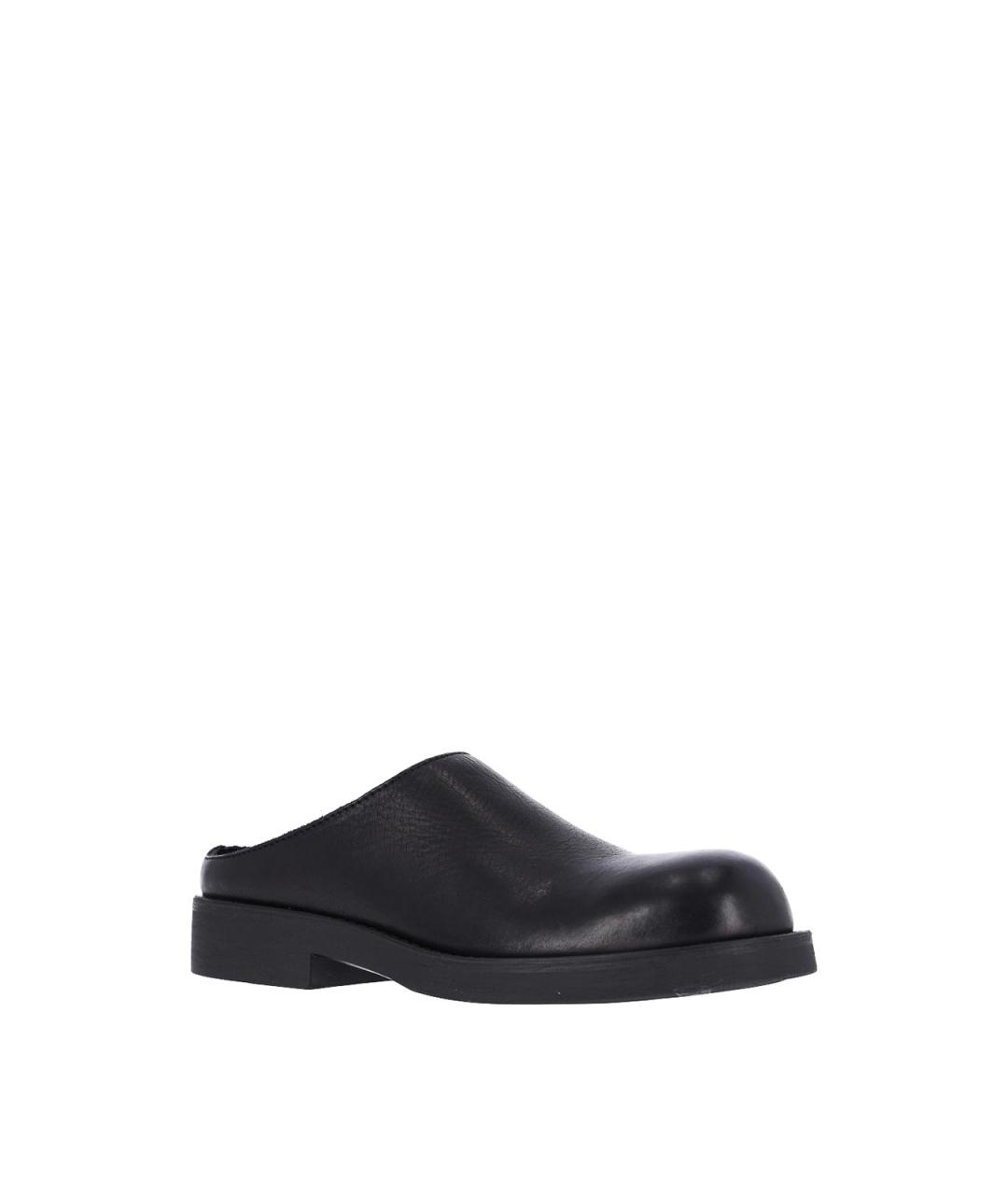 MM6 MAISON MARGIELA Черные кожаные сабо, фото 2