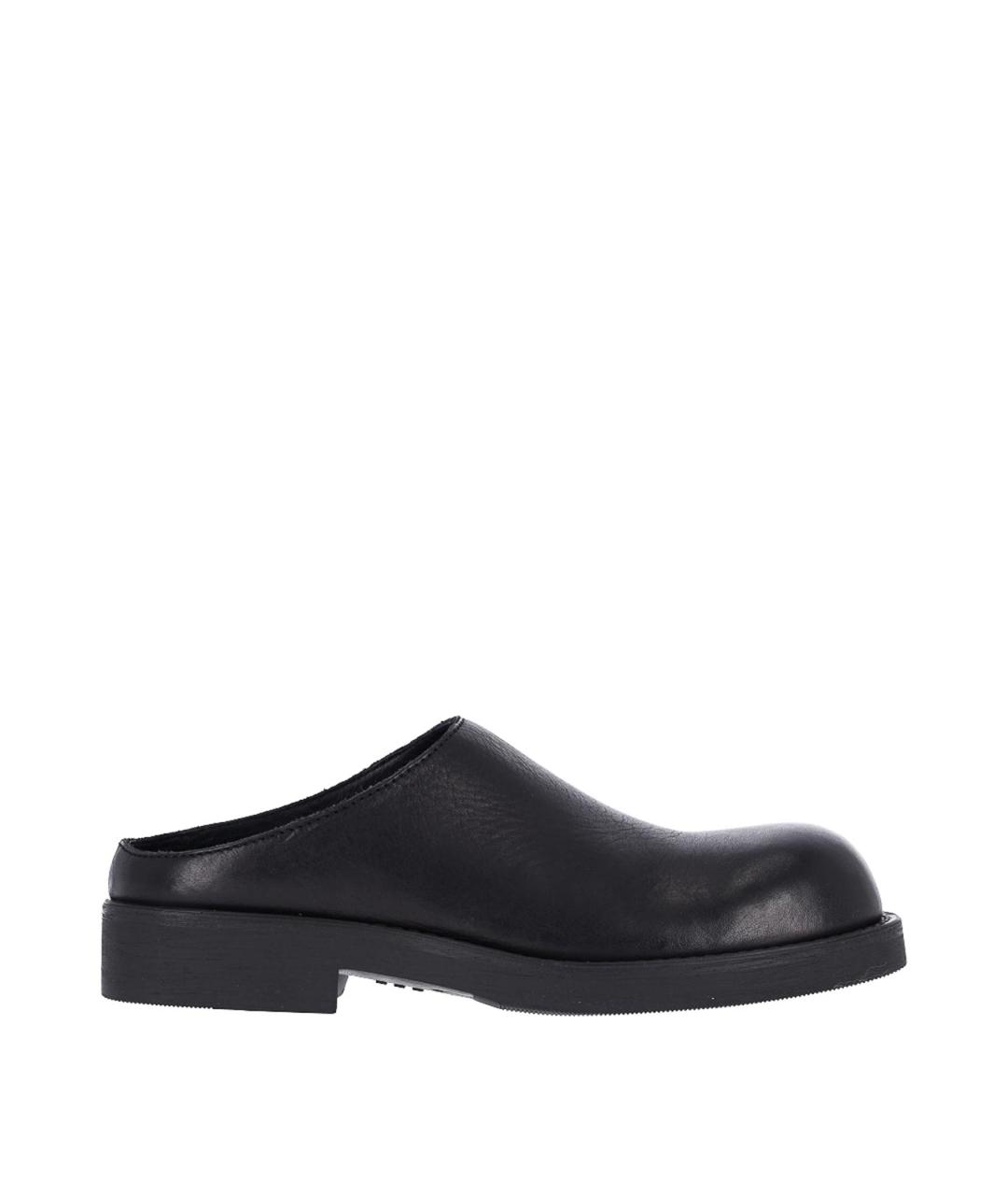 MM6 MAISON MARGIELA Черные кожаные сабо, фото 1