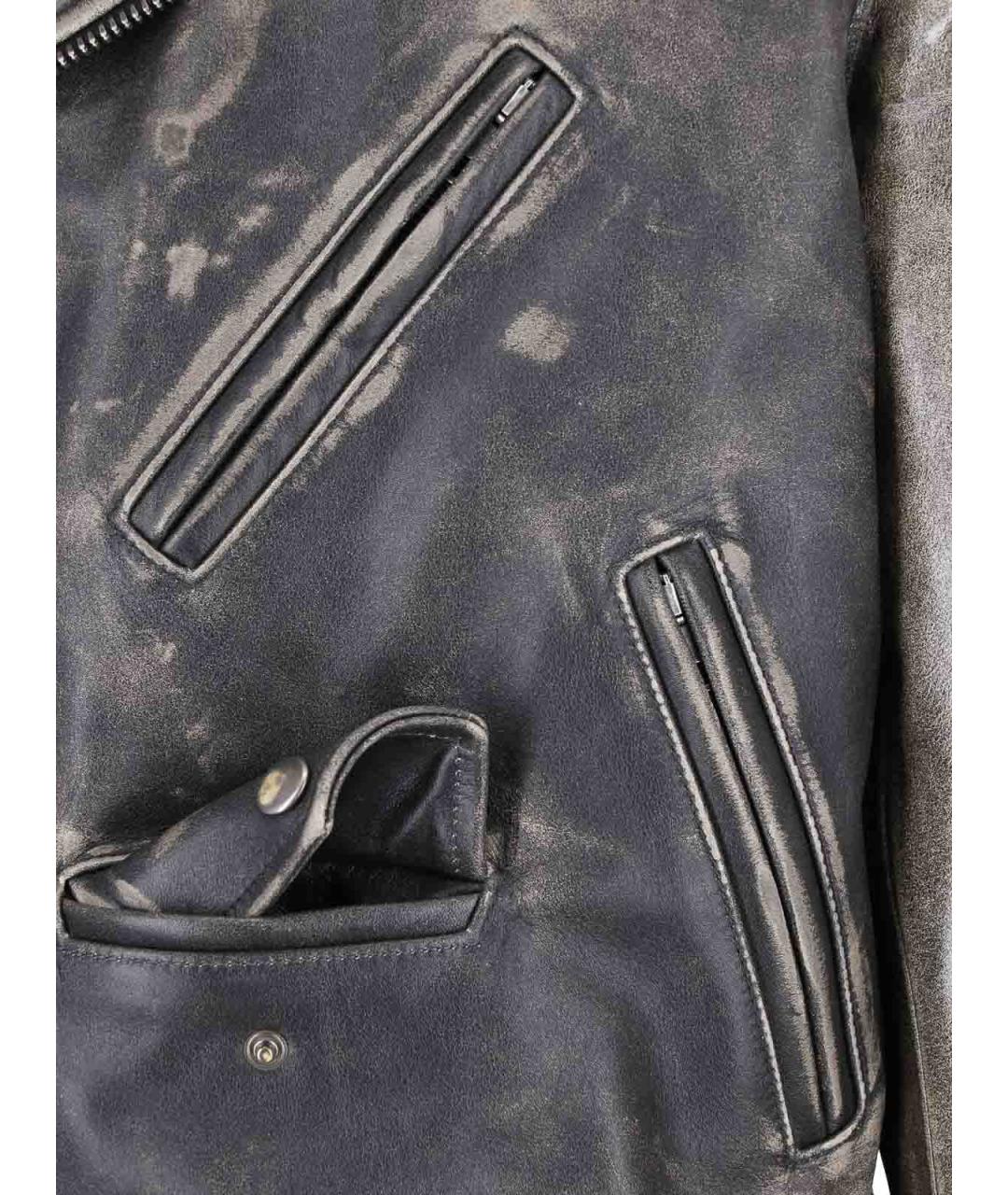 MAISON MARGIELA Черная кожаная куртка, фото 4