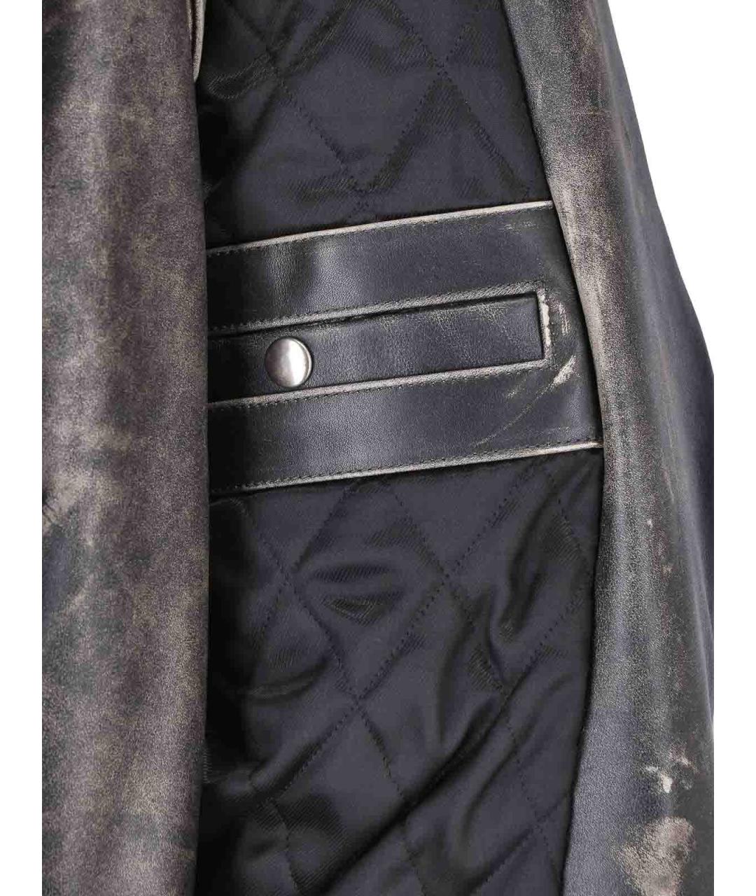 MAISON MARGIELA Черная кожаная куртка, фото 5