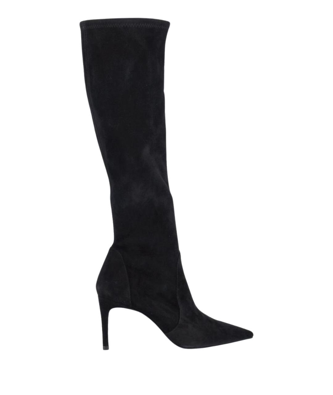 STUART WEITZMAN Черные замшевые сапоги, фото 1