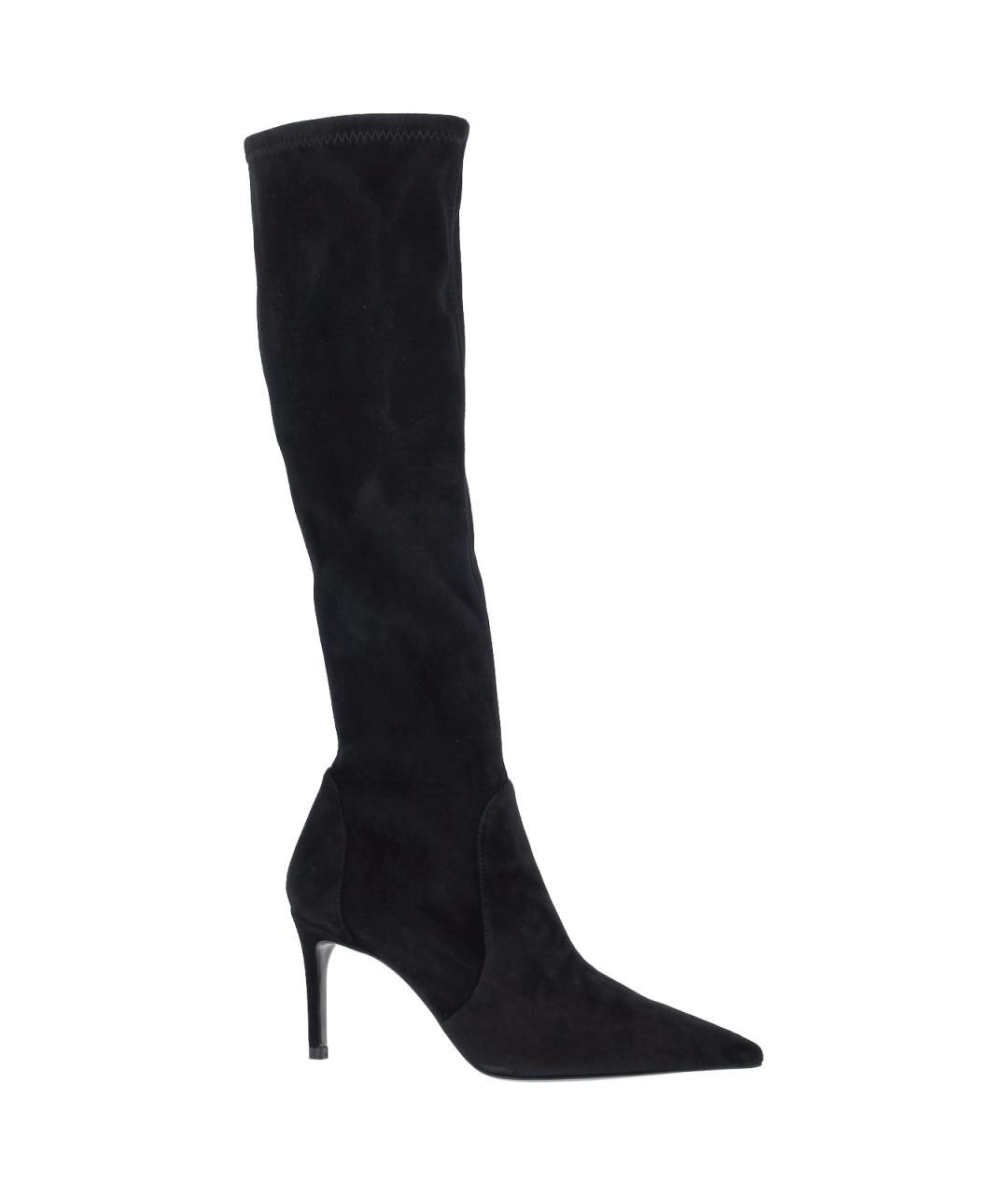 STUART WEITZMAN Черные замшевые сапоги, фото 2