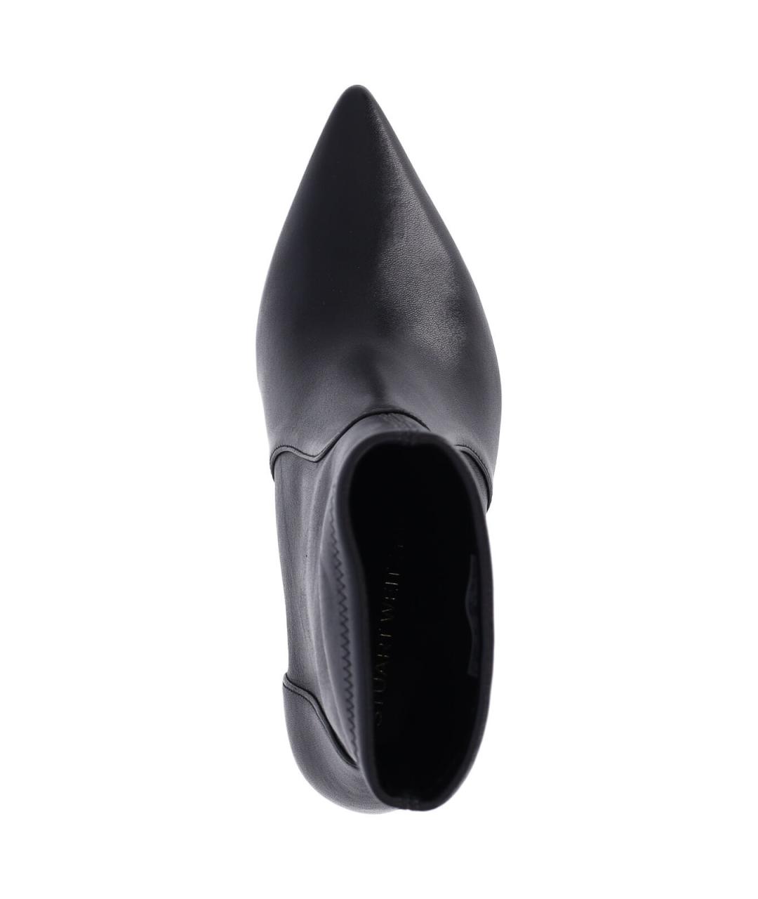 STUART WEITZMAN Черные кожаные ботильоны, фото 5