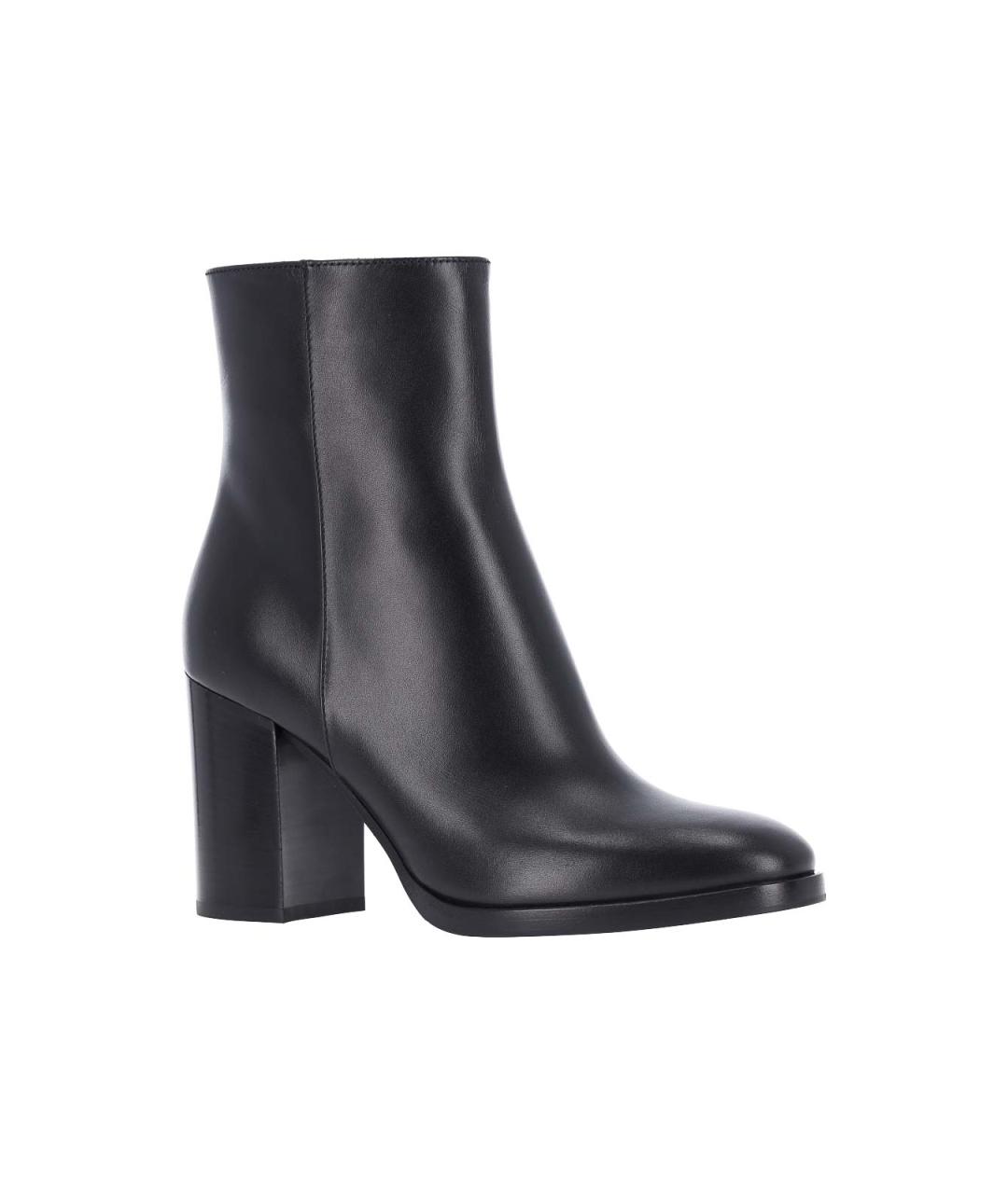 GIANVITO ROSSI Черные кожаные ботильоны, фото 2