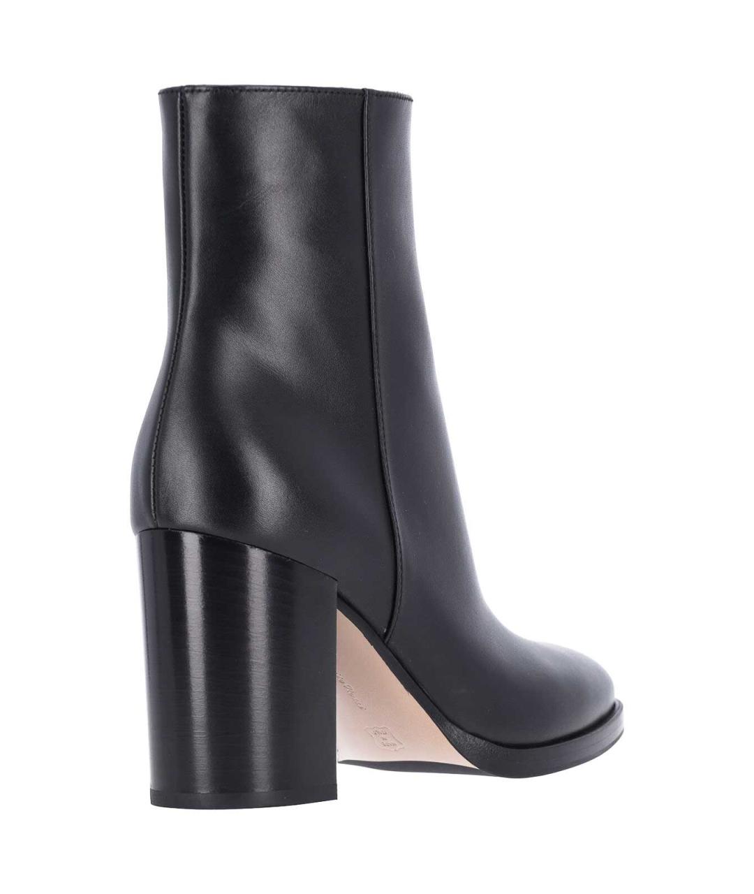 GIANVITO ROSSI Черные кожаные ботильоны, фото 4