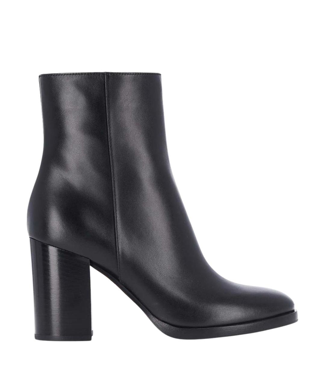 GIANVITO ROSSI Черные кожаные ботильоны, фото 1