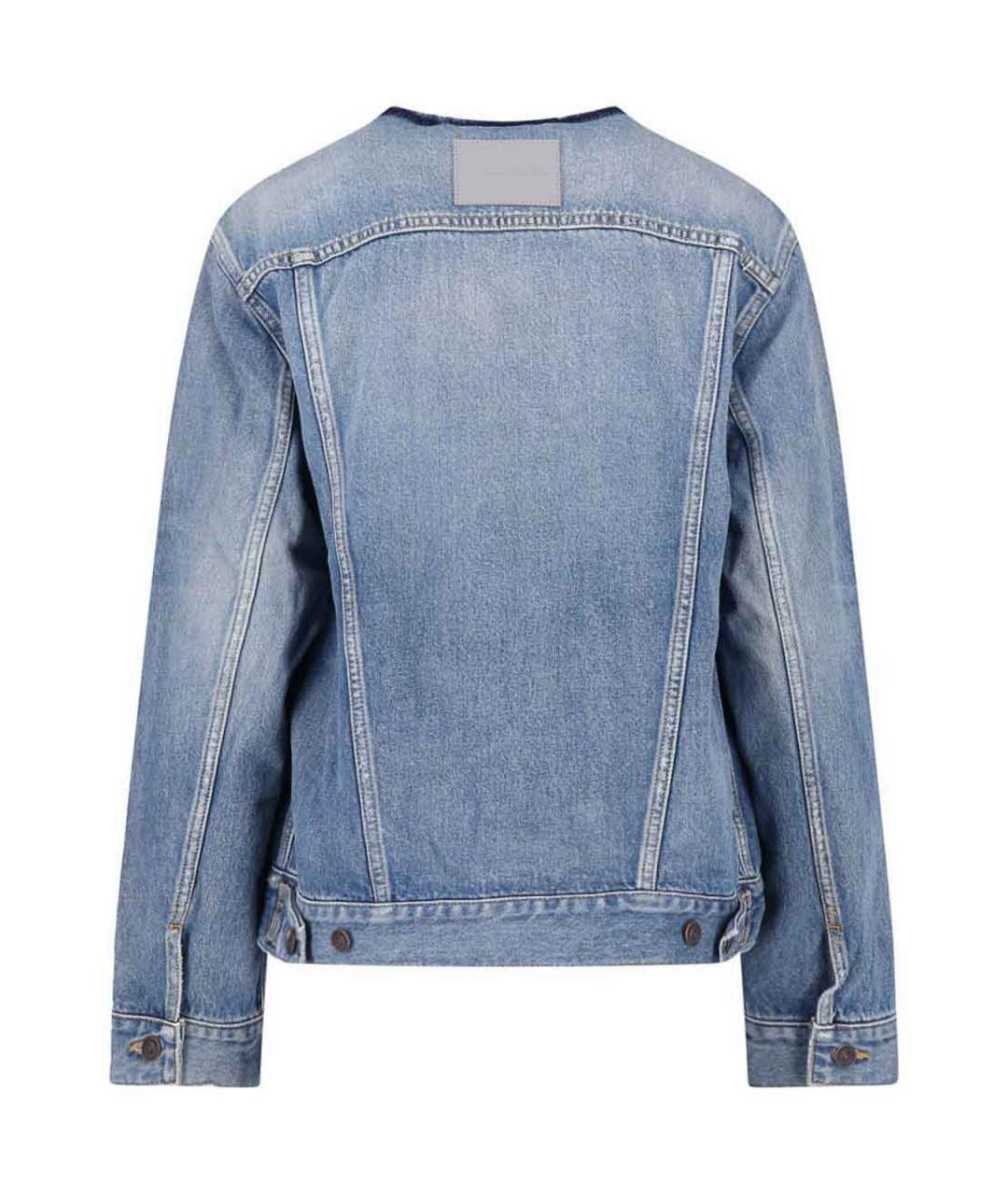BALENCIAGA Голубая хлопковая куртка, фото 2