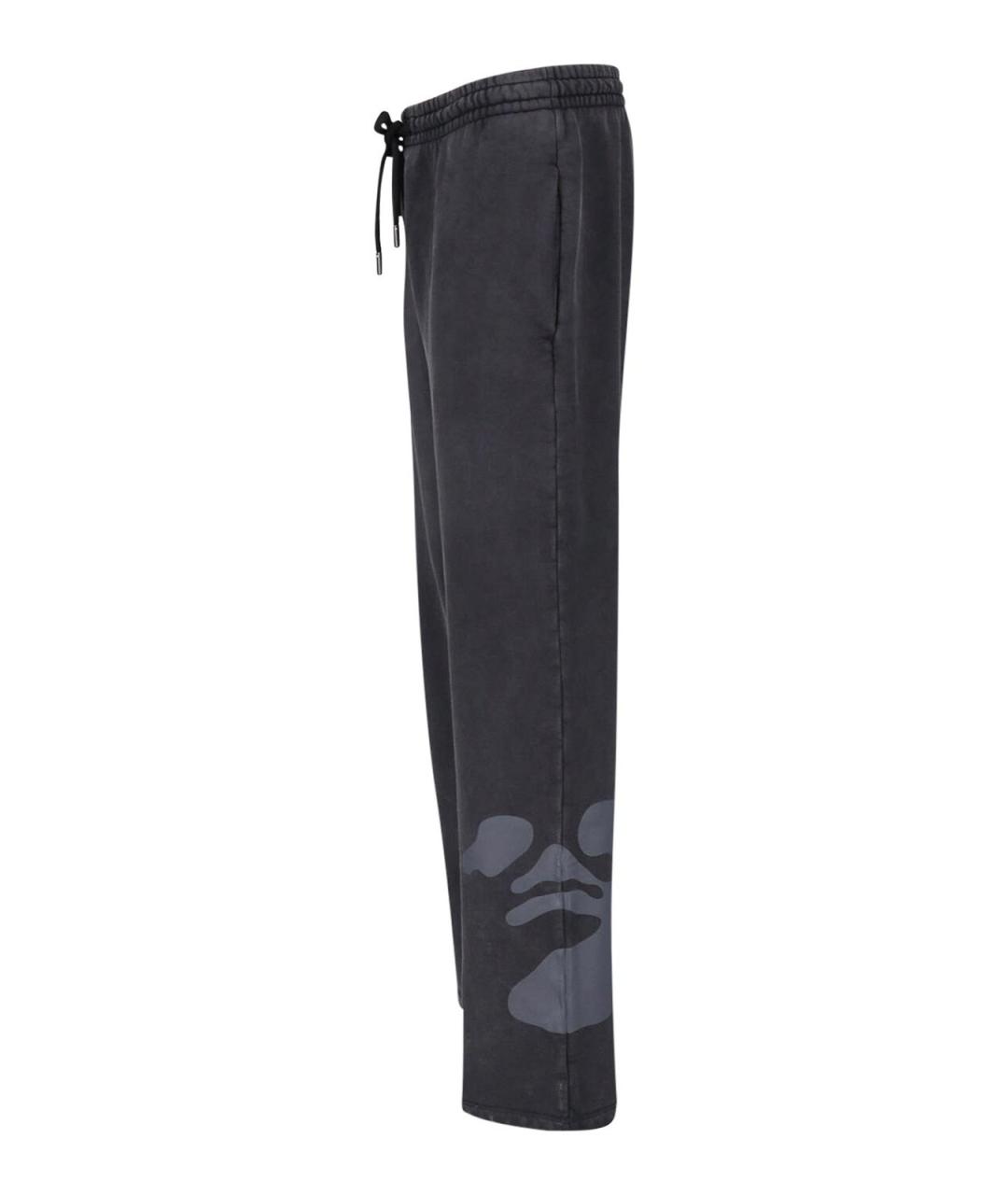 OFF-WHITE Черные хлопковые повседневные брюки, фото 3