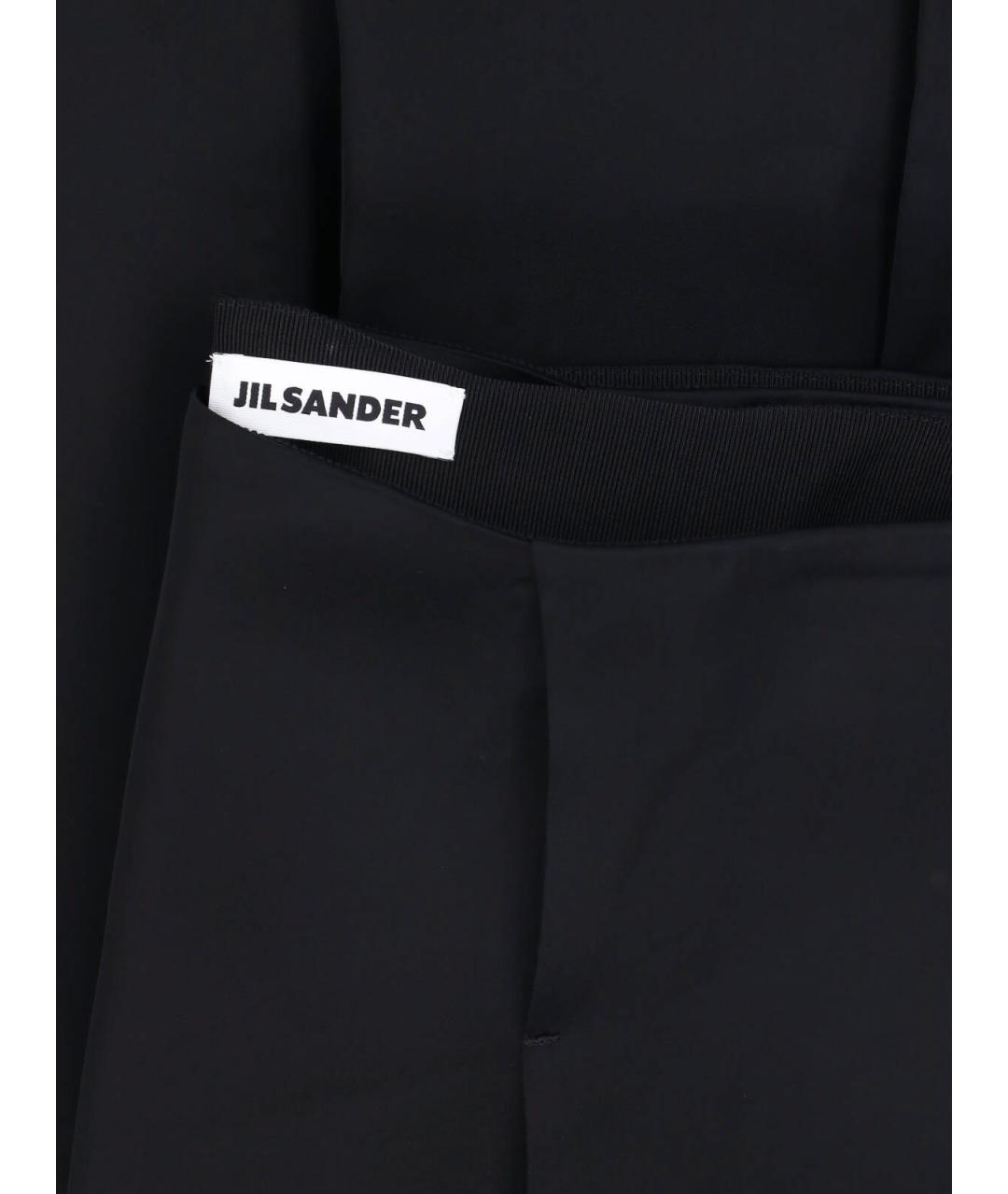 JIL SANDER Черная вискозная юбка миди, фото 5