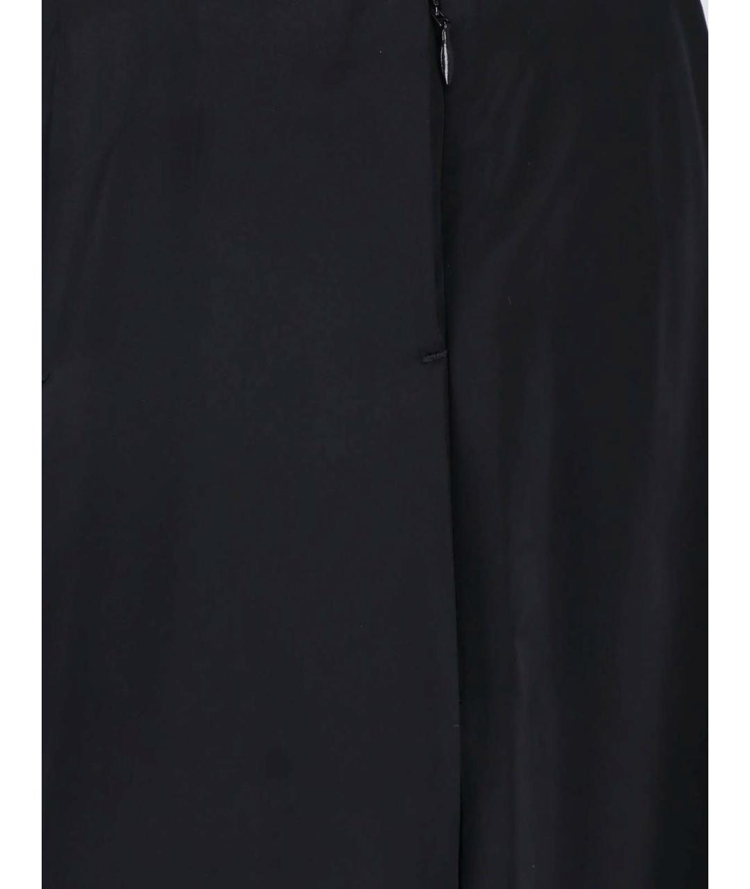 JIL SANDER Черная вискозная юбка миди, фото 4