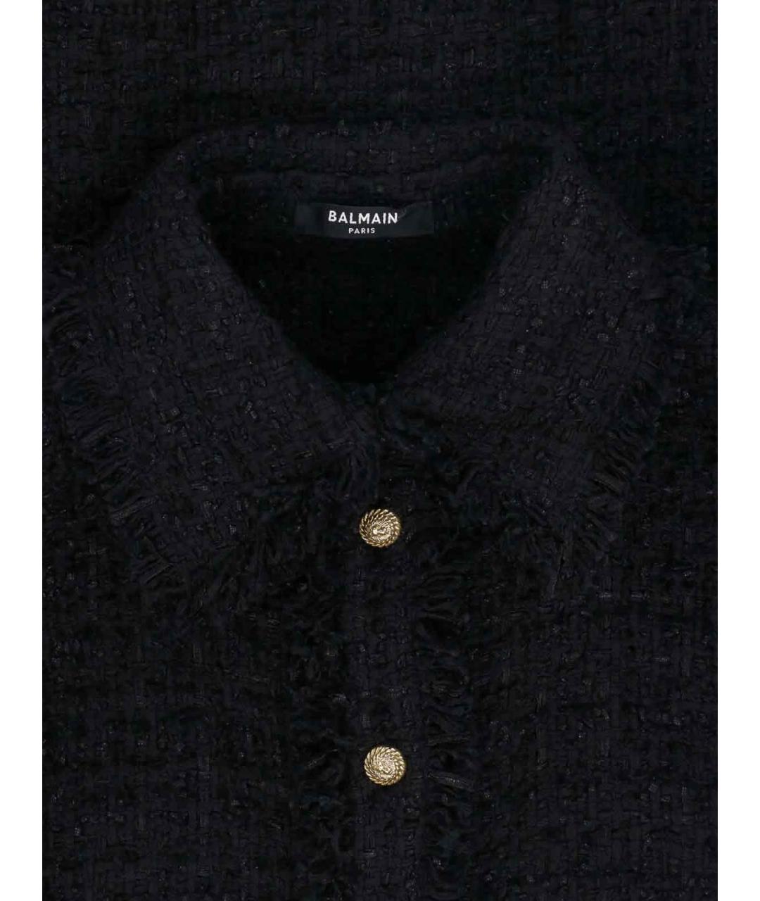 BALMAIN Черная хлопковая рубашка, фото 3