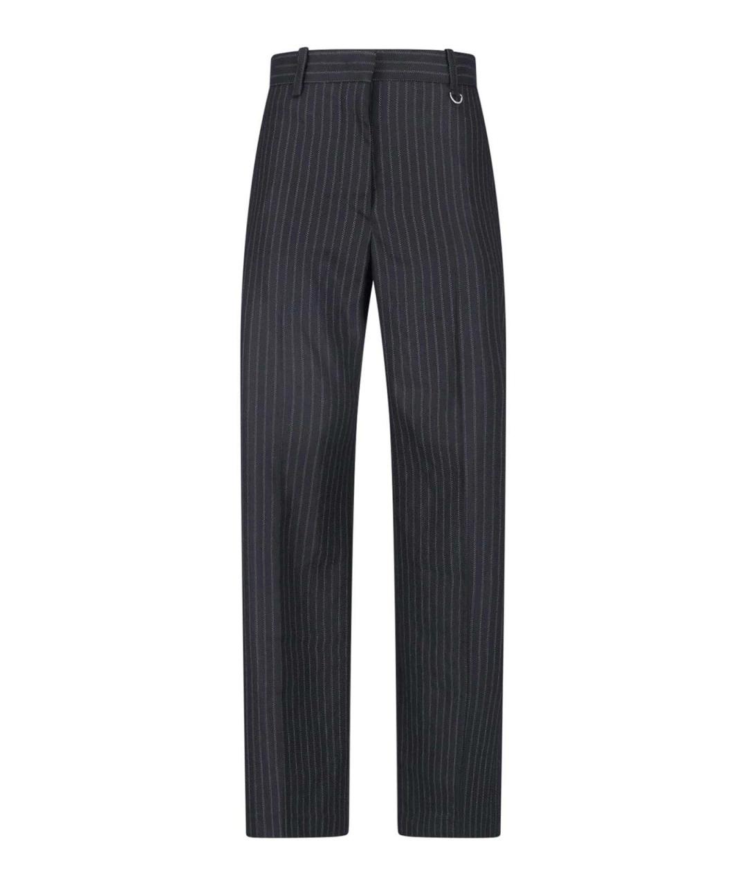 ISABEL MARANT Черные шерстяные прямые брюки, фото 1
