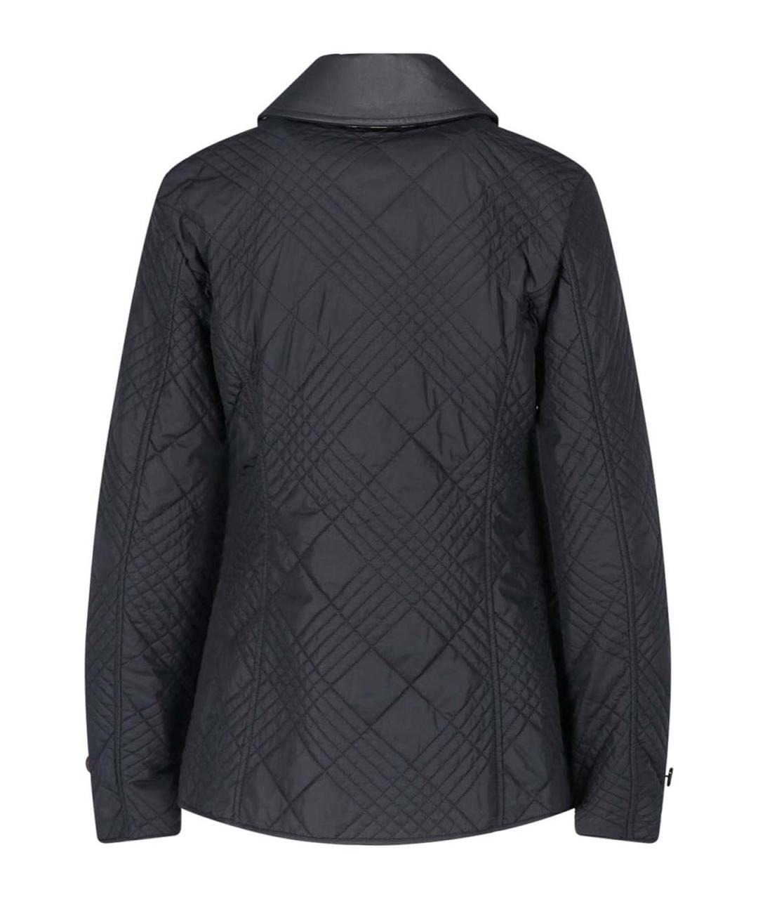 BURBERRY Черная полиамидовая куртка, фото 2