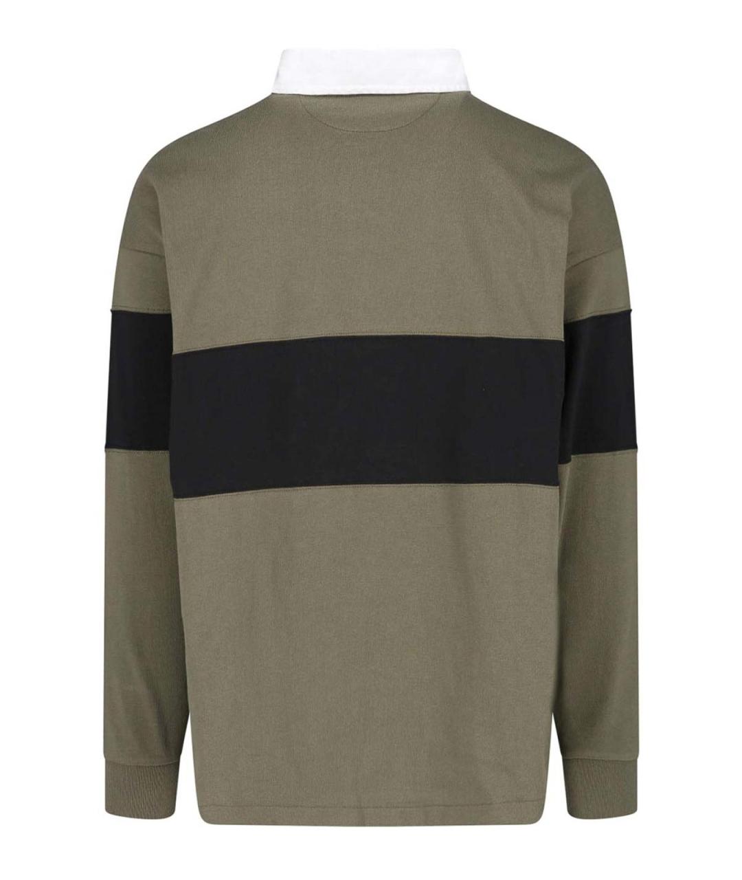 POLO RALPH LAUREN Зеленое хлопковое поло с длинным рукавом, фото 2