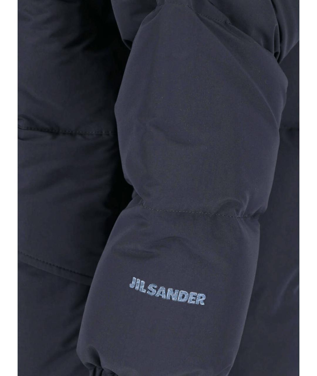 JIL SANDER Синий полиэстеровый пуховик, фото 3