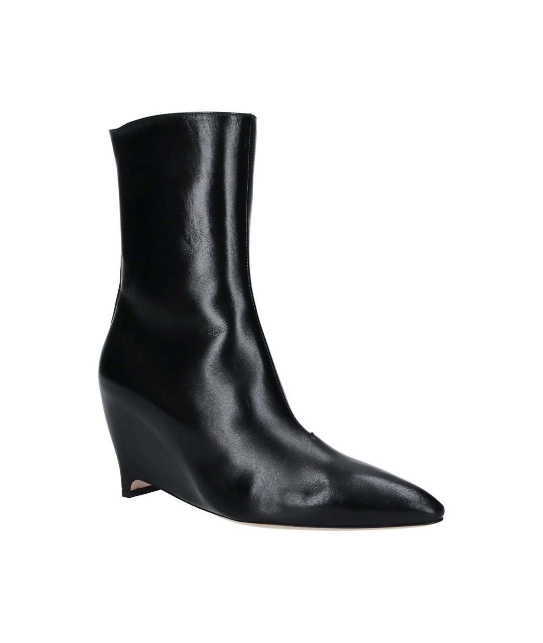 MAISON MARGIELA Черные кожаные ботильоны, фото 2
