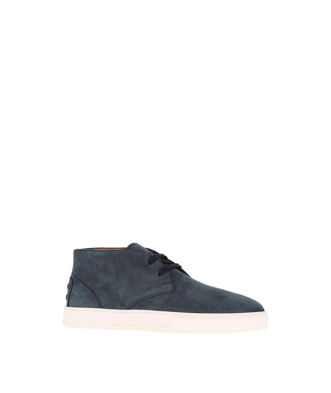 TOD'S Синие замшевые низкие кроссовки / кеды, фото 2