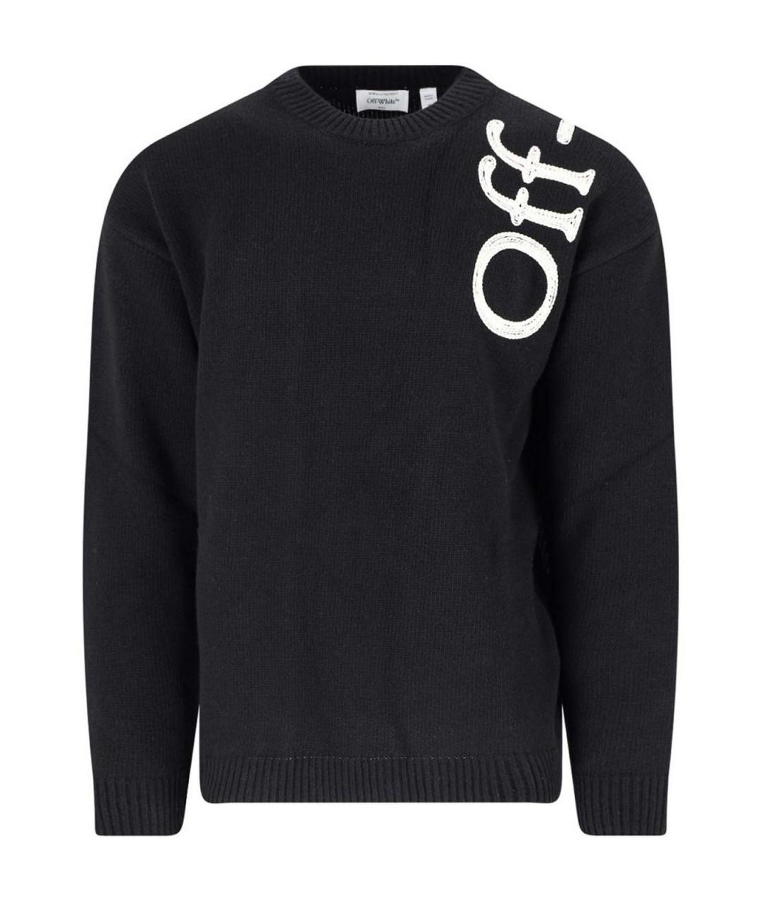 OFF-WHITE Черный шерстяной джемпер / свитер, фото 1