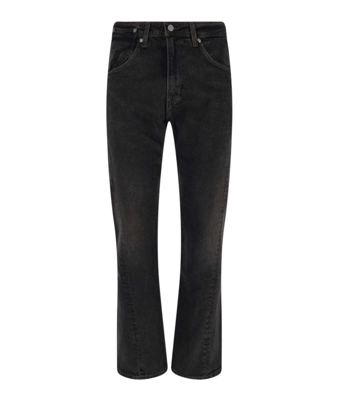 LEVI'S Черные хлопковые прямые джинсы, фото 1