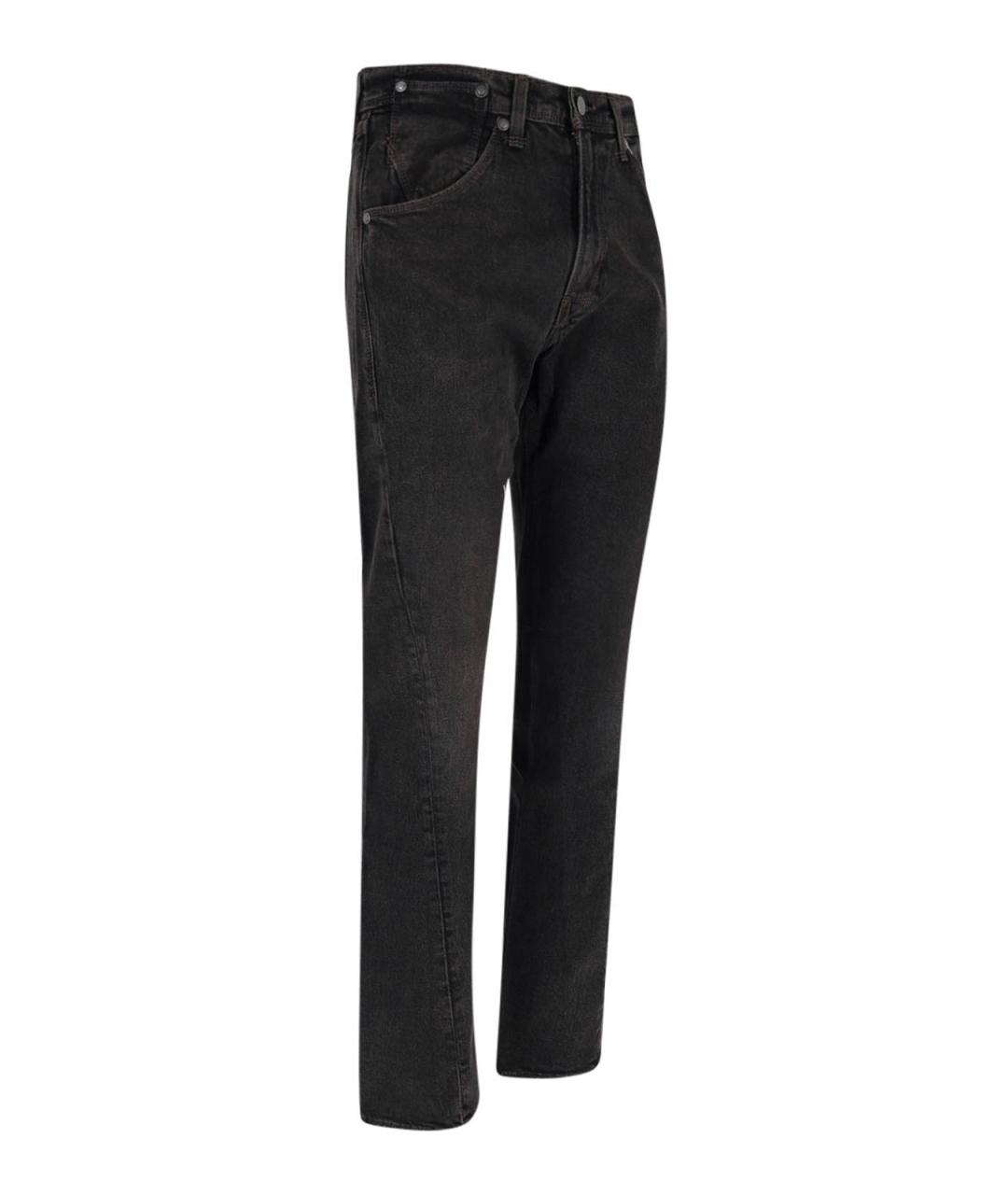 LEVI'S Черные хлопковые прямые джинсы, фото 2