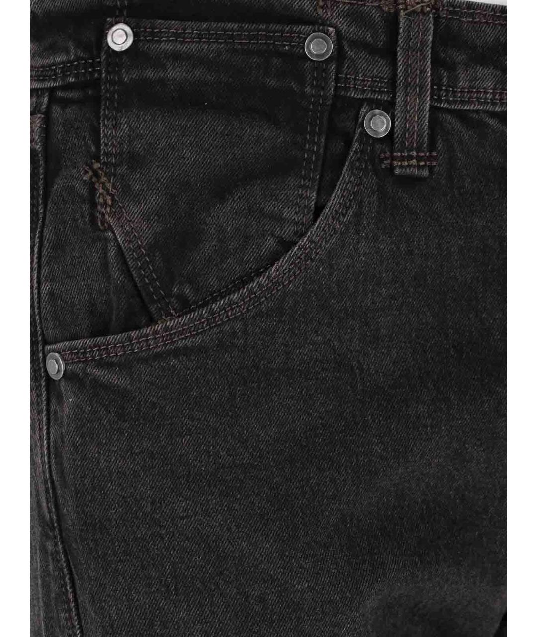 LEVI'S Черные хлопковые прямые джинсы, фото 4