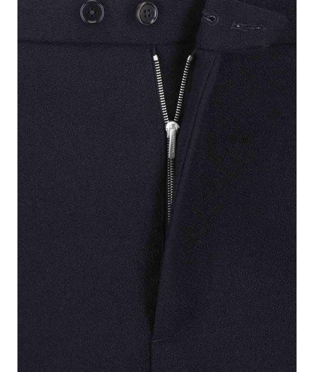 JIL SANDER Черные шерстяные повседневные брюки, фото 5