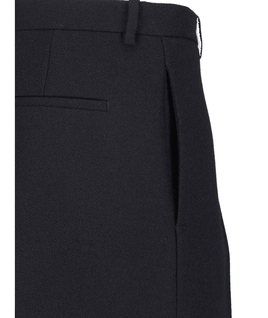 JIL SANDER Черные шерстяные повседневные брюки, фото 4