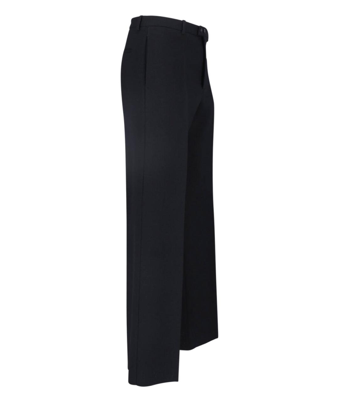 JIL SANDER Черные шерстяные повседневные брюки, фото 3