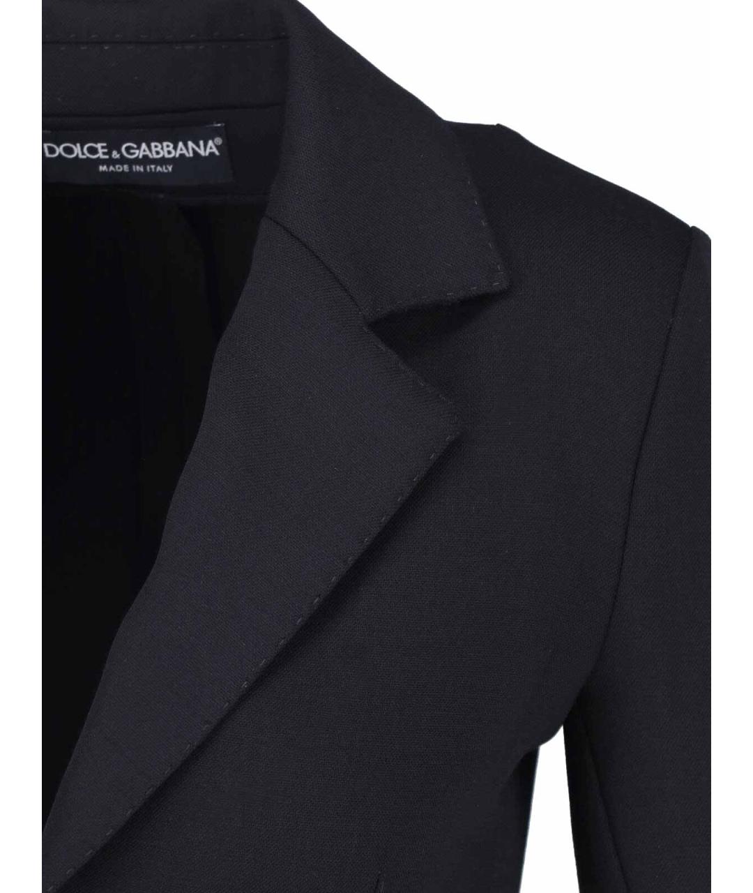 DOLCE&GABBANA Черный шерстяной жакет/пиджак, фото 5