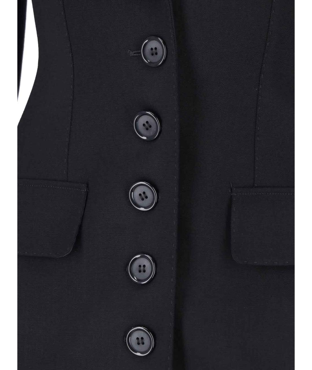 DOLCE&GABBANA Черный шерстяной жакет/пиджак, фото 4
