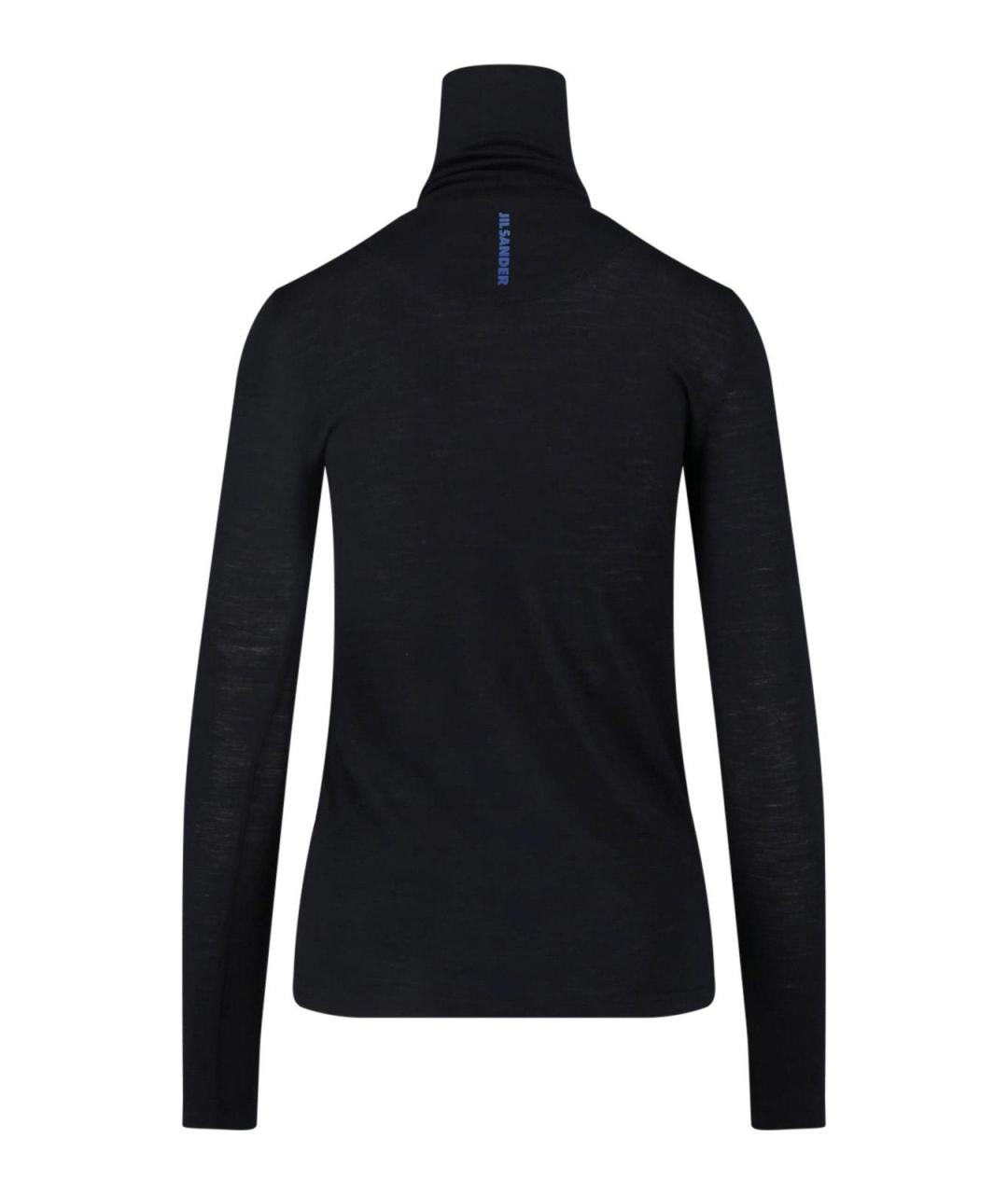JIL SANDER Черная шерстяная водолазка, фото 2