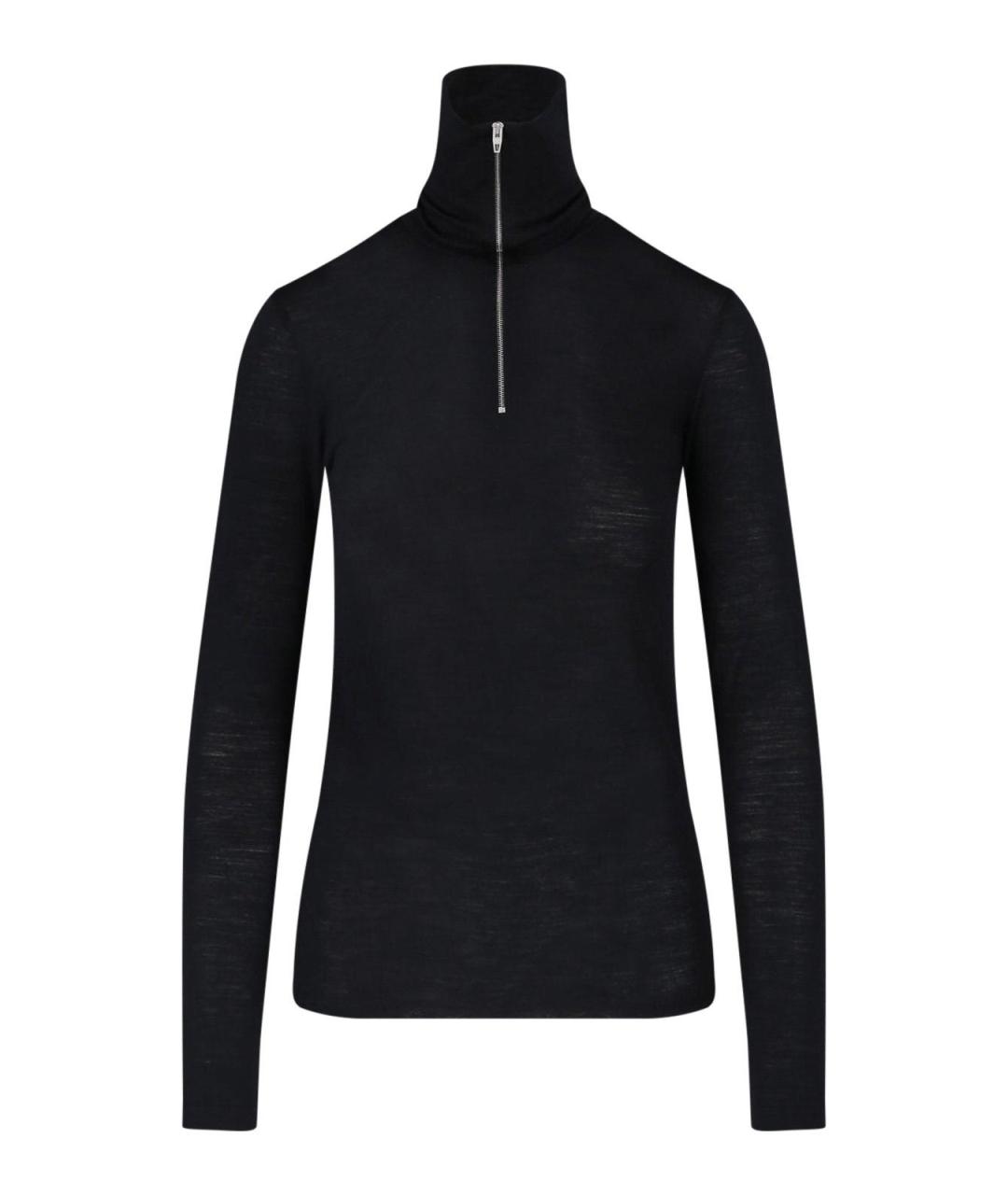 JIL SANDER Черная шерстяная водолазка, фото 1