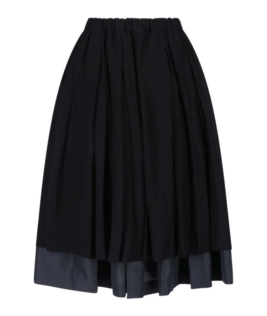 COMME DES GARÇONS Черная полиэстеровая юбка миди, фото 1