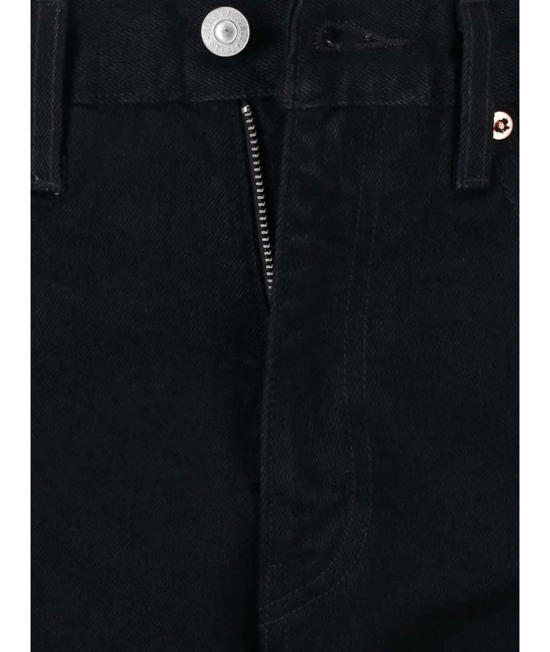 LEVI'S Черные хлопковые прямые джинсы, фото 4
