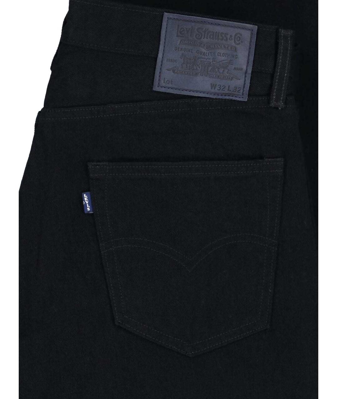 LEVI'S Черные хлопковые прямые джинсы, фото 5