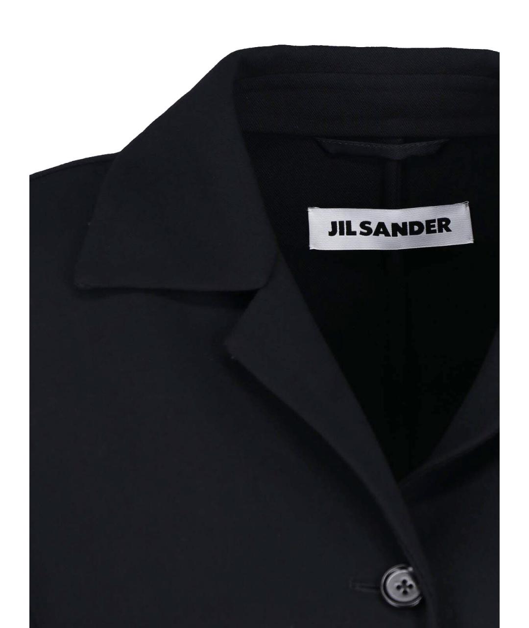 JIL SANDER Черное шерстяное пальто, фото 4