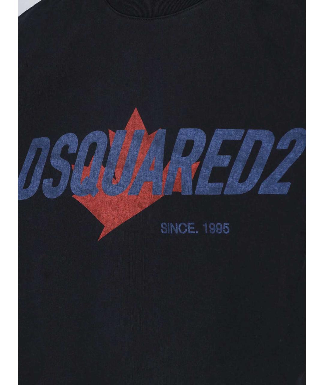 DSQUARED2 Черная хлопковая футболка, фото 3