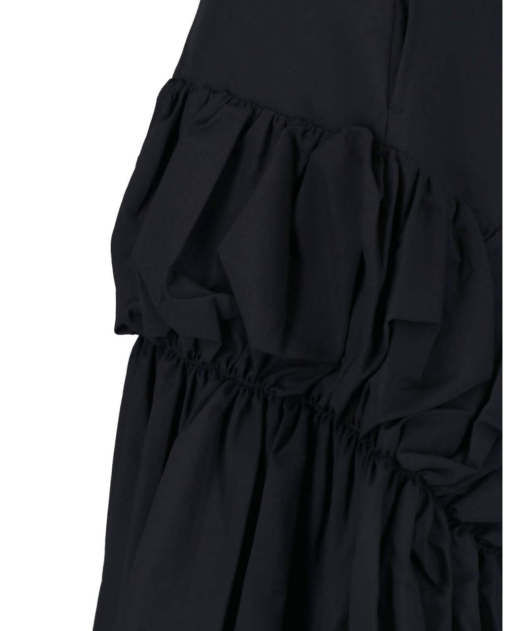 COMME DES GARÇONS Черная шерстяная юбка миди, фото 5