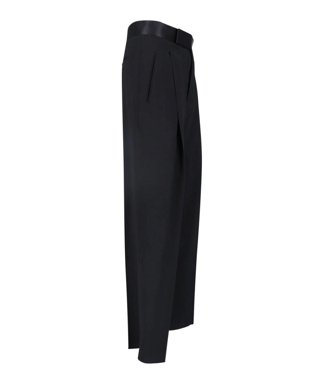 GIORGIO ARMANI Черные шерстяные классические брюки, фото 3