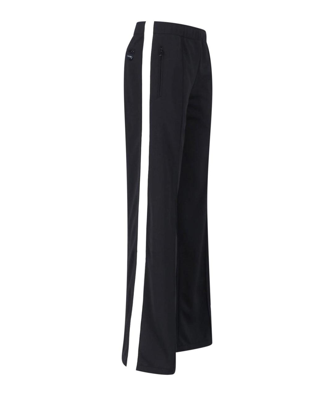 COURREGES Черные полиэстеровые прямые брюки, фото 3
