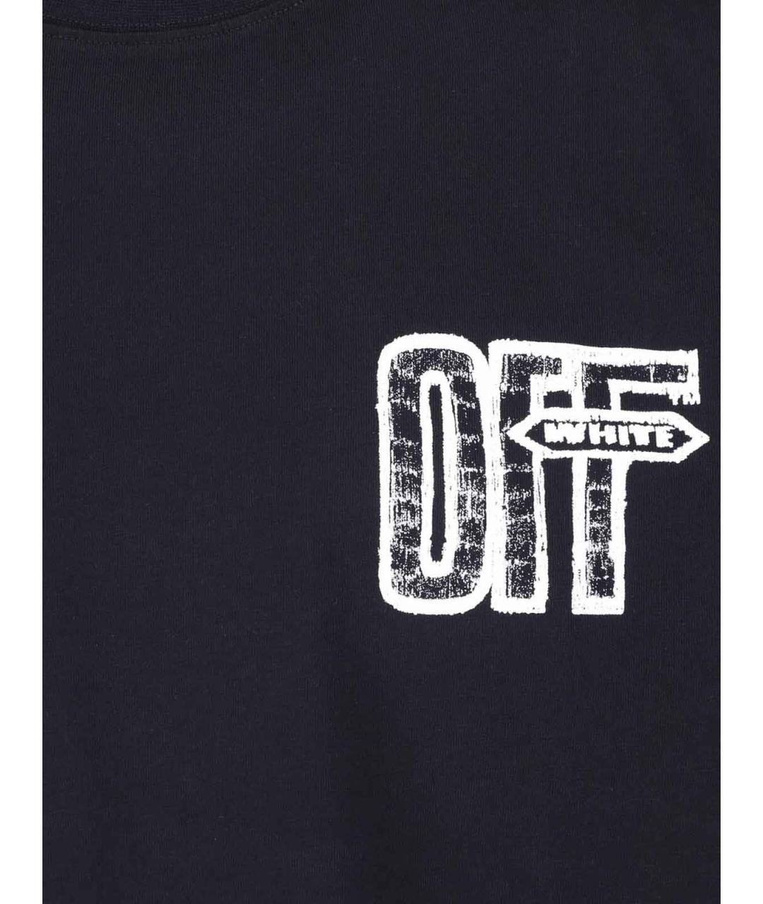 OFF-WHITE Черная хлопковая футболка, фото 3