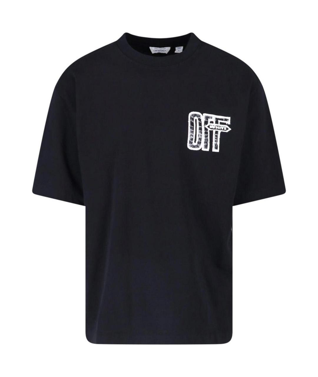 OFF-WHITE Черная хлопковая футболка, фото 1