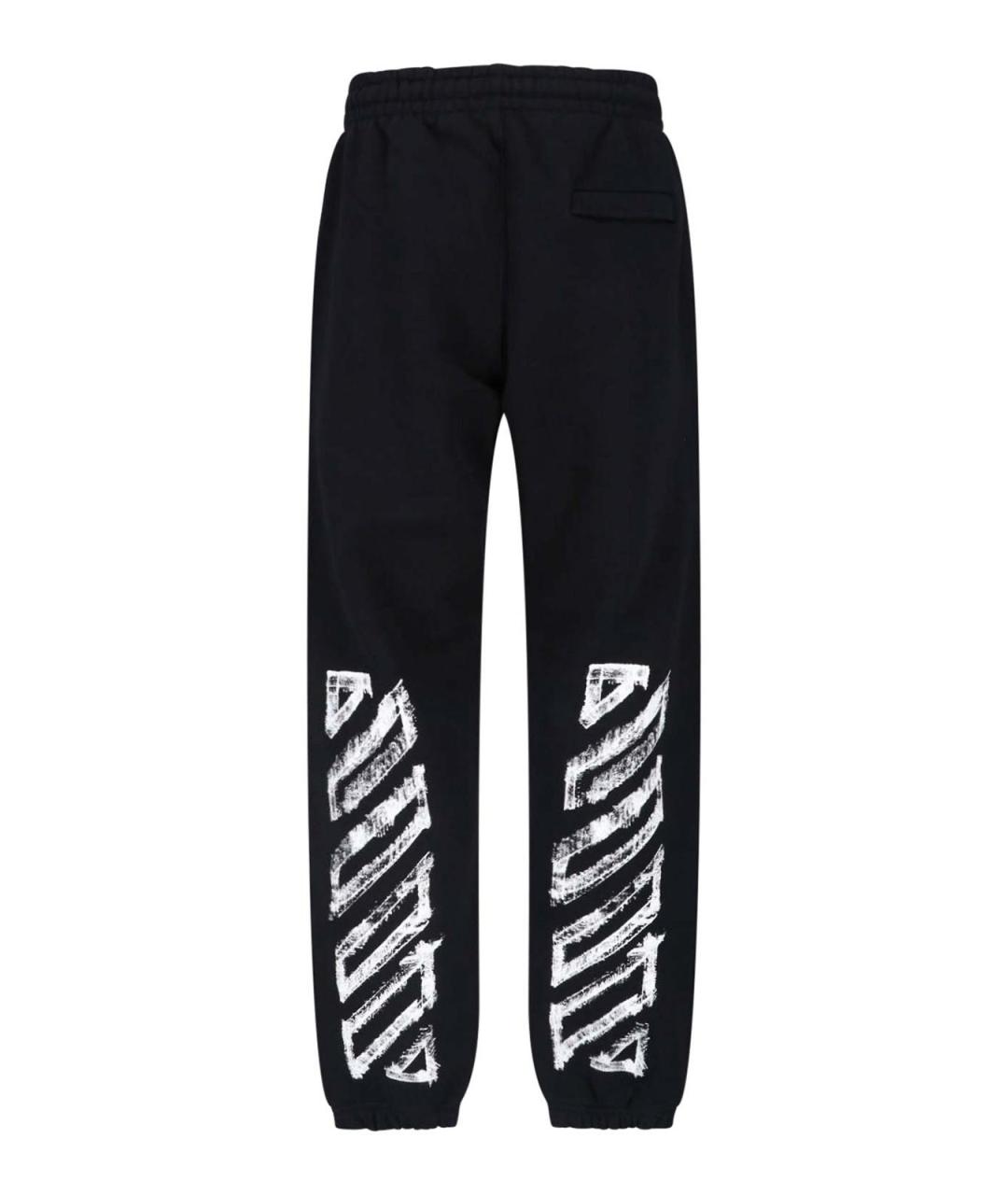OFF-WHITE Черные хлопковые повседневные брюки, фото 2