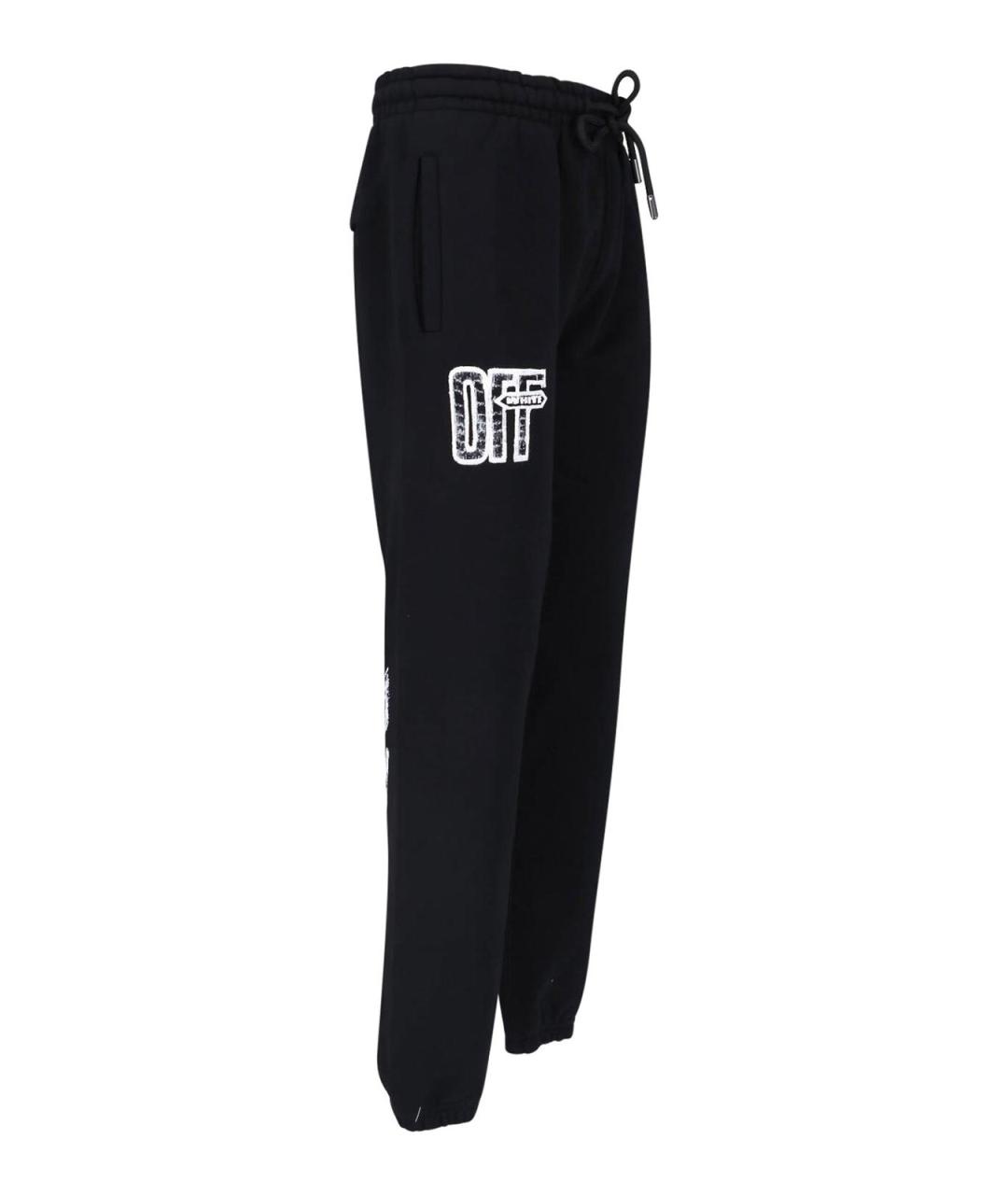 OFF-WHITE Черные хлопковые повседневные брюки, фото 3
